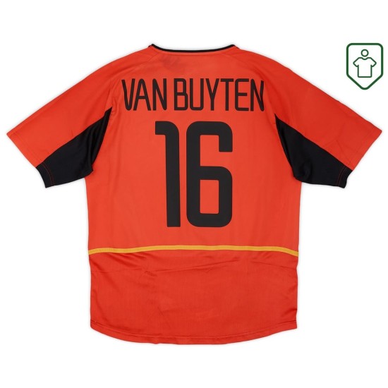 Männer Belgien 2002/04 Heim Retro Shirt Van Buyten #16