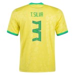 Thiago Silva #3 Brasilien Heimtrikot Weltmeisterschaft 2022