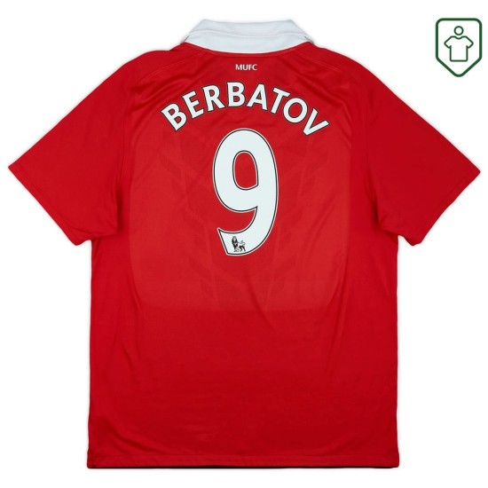 Herren Manchester United 2010/11 Heim Retro Shirt Berbatov #9