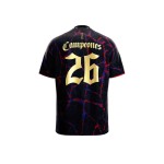 Kinder FC Barcelona 2026 Spanischer-Meister-T-Shirt - Schwarz