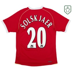 Herren Manchester United 2006/07 Heim Retro Shirt Solsjkaer #20