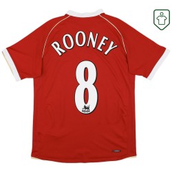 Herren Manchester United 2006/07 Heim Retro Shirt Rooney #8