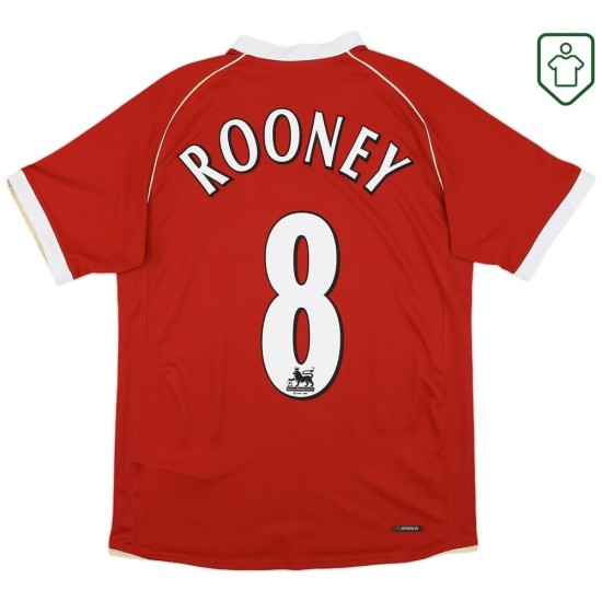 Herren Manchester United 2006/07 Heim Retro Shirt Rooney #8 Herren Manchester United 2006/07 Heim Retro Shirt Rooney #8