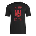Damen New York Red Bulls 2025 Drittes Hook AEROREADY Shirt - Schwarz