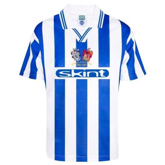 Damen Brighton & Hove Albion 2001 Heim Retro Jubiläumstrikot