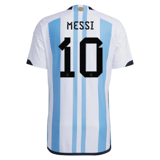 Lionel Messi #10 Argentinien Heimtrikot Weltmeisterschaft 2022 Lionel Messi #10 Argentinien Heimtrikot Weltmeisterschaft 2022
