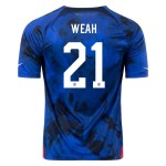 Timothy Weah #21 USMNT Auswärtstrikot Weltmeisterschaft 2022