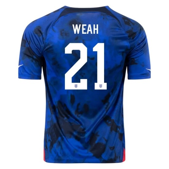 Timothy Weah #21 USMNT Auswärtstrikot Weltmeisterschaft 2022
