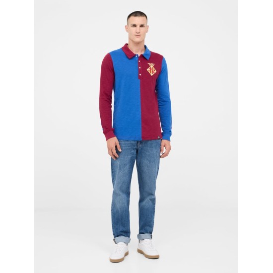 Damen FC Barcelona 1899 Langarm Heim Retro Trikot