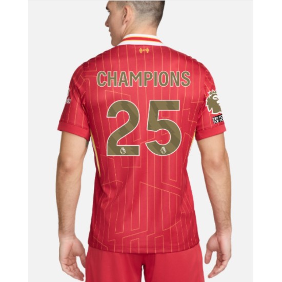 Kinder Liverpool 2024/25 Heim LFC Champions Trikot – CHAMPIONS 25