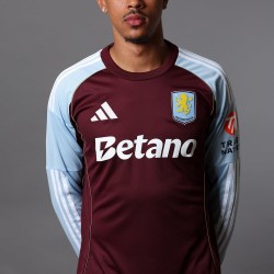 Kinder Aston Villa 2025/26 Heimtrikot Langarm