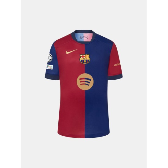 Kinder FC Barcelona 2024/25 Heim UCL Trikot