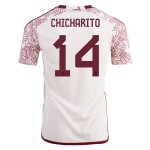 Javier Hernández Chicharito #14 Mexiko Auswärtstrikot Weltmeisterschaft 2022
