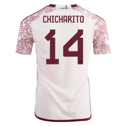 Javier Hernández Chicharito #14 Mexiko Auswärtstrikot Weltmeisterschaft 2022