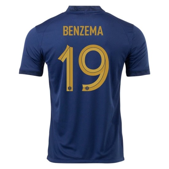 Karim Benzema #19 Frankreich Heimtrikot Weltmeisterschaft 2022