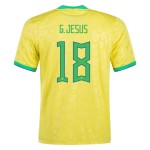 Gabriel Jesus #18 Brasilien Heimtrikot Weltmeisterschaft 2022