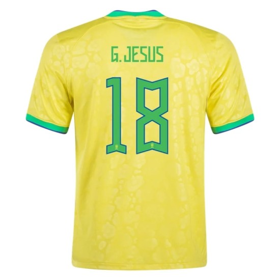 Gabriel Jesus #18 Brasilien Heimtrikot Weltmeisterschaft 2022