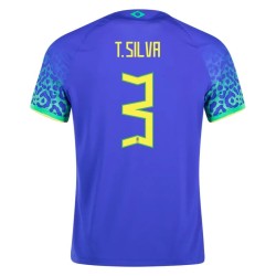 Thiago Silva #3 Brasilien Auswärtstrikot Weltmeisterschaft 2022