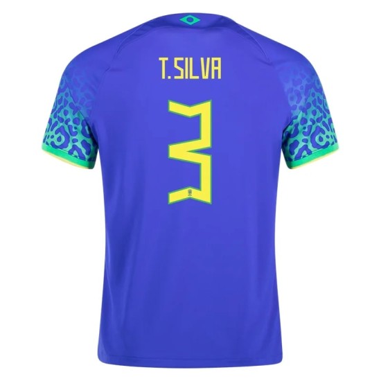 Thiago Silva #3 Brasilien Auswärtstrikot Weltmeisterschaft 2022