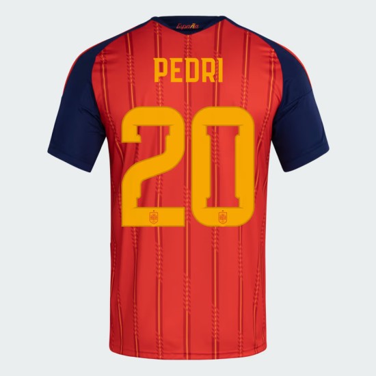 Kinder Spanien 2026 Heim Authentisches WM-Trikot PEDRI #20
