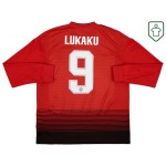 Herren Manchester United 2018/19 Heim Retro Langarm Shirt Lukaku #9