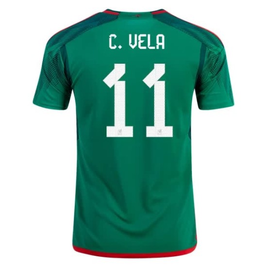 Carlos Vela #11 Mexiko Heimtrikot Weltmeisterschaft 2022 Carlos Vela #11 Mexiko Heimtrikot Weltmeisterschaft 2022