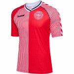 Herren Dänemark 86 Retro Shirt - Rot Herren Dänemark 86 Retro Shirt - Rot