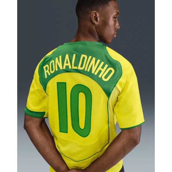 Kinder Brasilien 2004 T90 Remake Trikot Ronaldinho Nr. 10