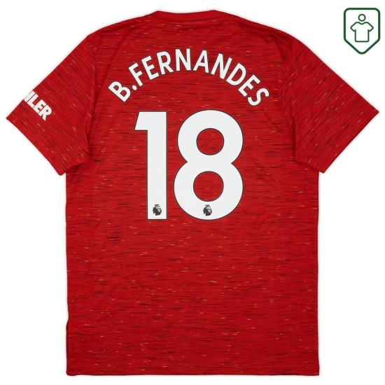 Herren Manchester United 2020/21 Heim Retro Shirt B. Fernandes #18 Herren Manchester United 2020/21 Heim Retro Shirt B. Fernandes #18