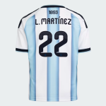 Herren Argentinien 2026 Heim Authentisches WM-Trikot L. MARTÍNEZ #22