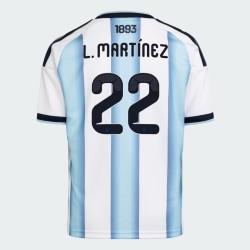 Herren Argentinien 2026 Heim Authentisches WM-Trikot L. MARTÍNEZ #22