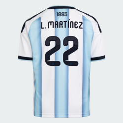 Herren Argentinien 2026 Heim Authentisches WM-Trikot L. MARTÍNEZ #22